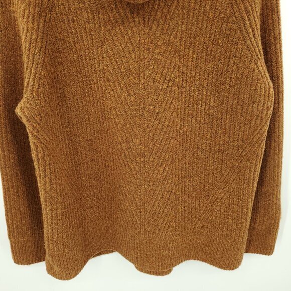 Madewell Mercer Turtleneck Sweater in Coziest Yarn M Heather Cider (Orange/Tan) - Picture 8 of 15